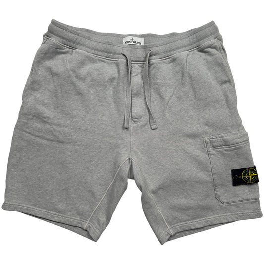 A/W 21 Stone Island Cotton Jersey Cargo Shorts - Grey