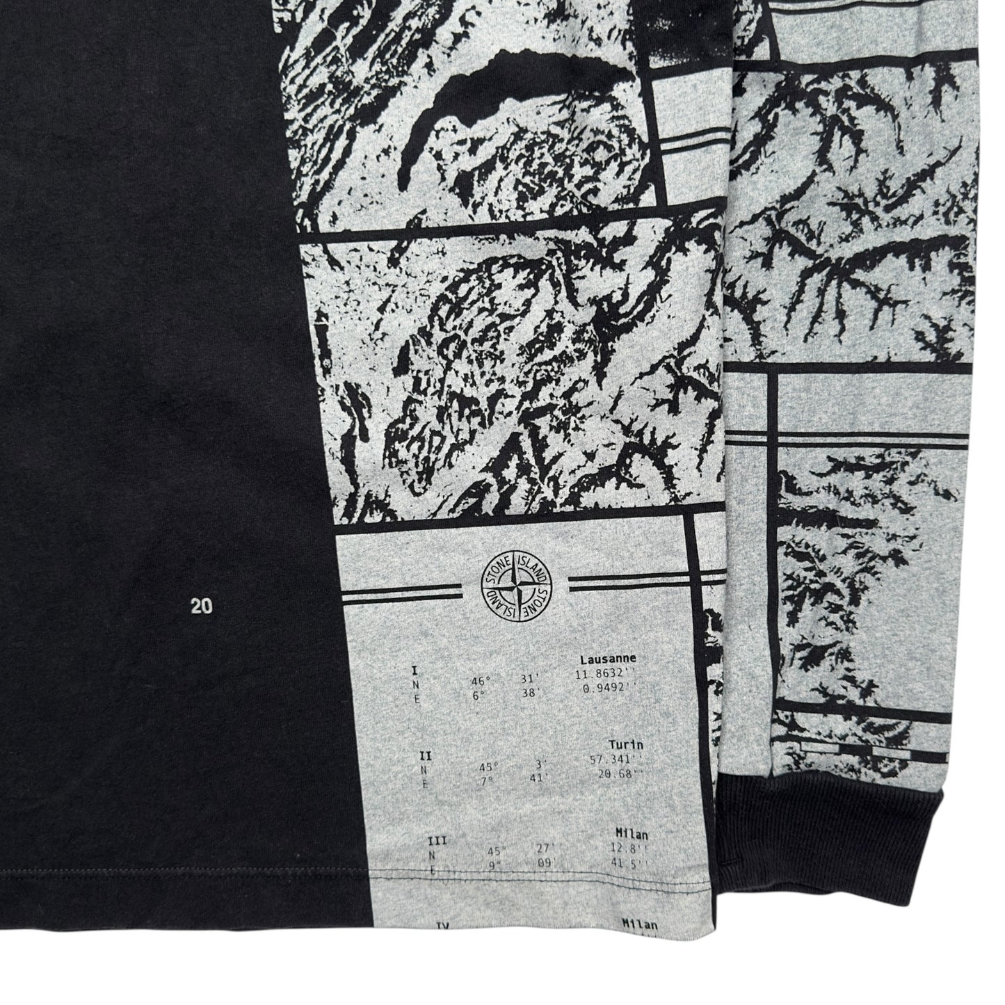 A/W 20Stone Island 'MURAL ONE' Print Long Sleeve T-Shirt