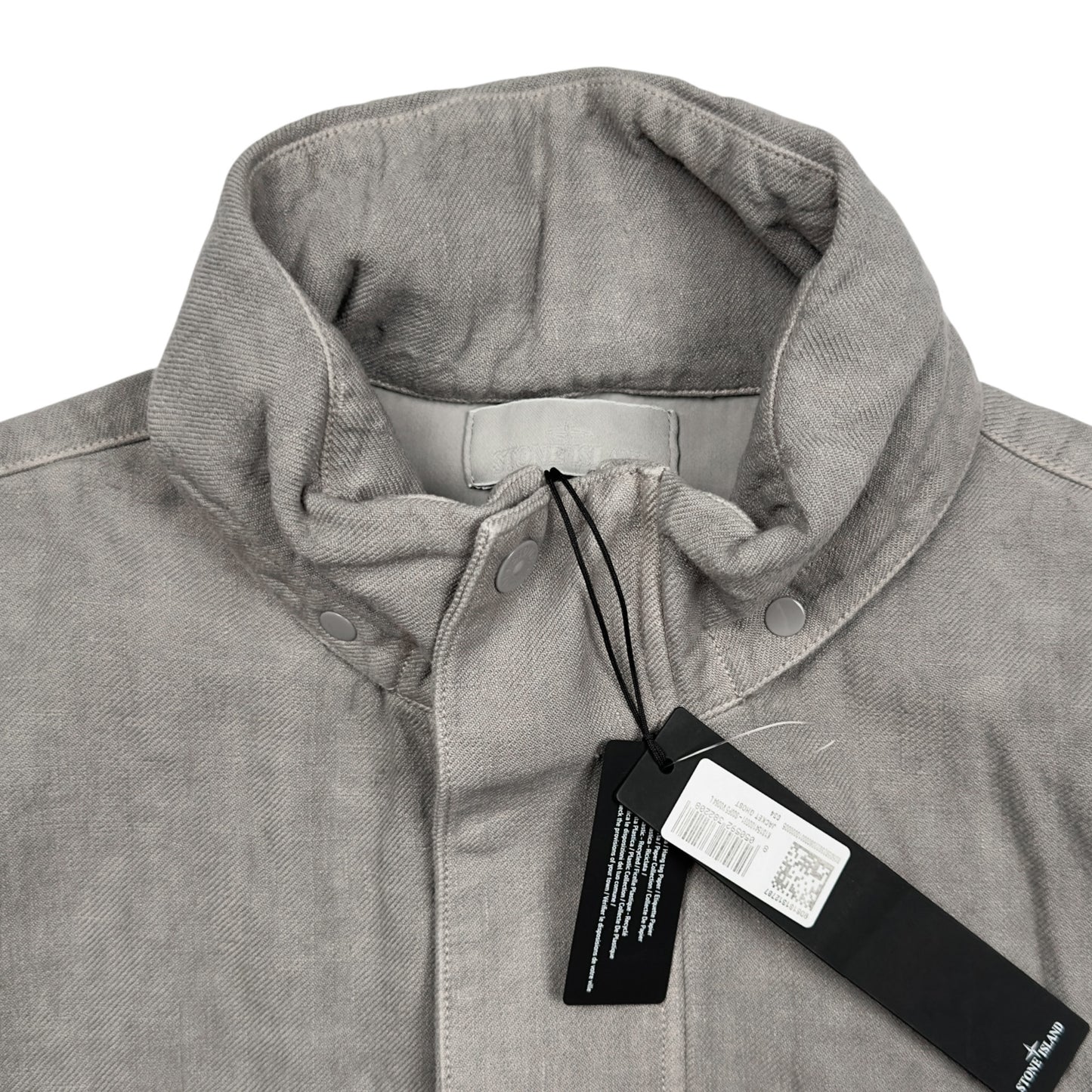 S/S 25 Stone Island Diagonal Linen Ghost Jacket