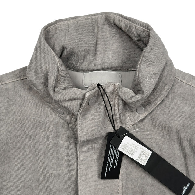 S/S 25 Stone Island Diagonal Linen Ghost Jacket