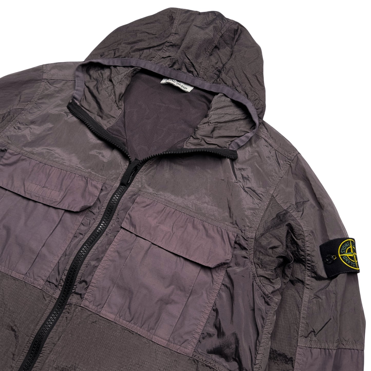 S/S 19 Stone Island Nylon Metal Watro Ripstop Windbreaker Jacket - Purple
