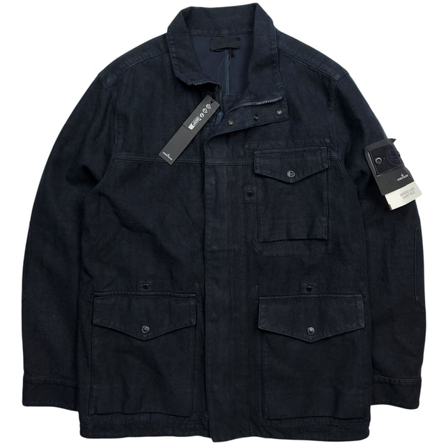 S/S 25 Stone Island Diagonal Linen Ghost Field Jacket
