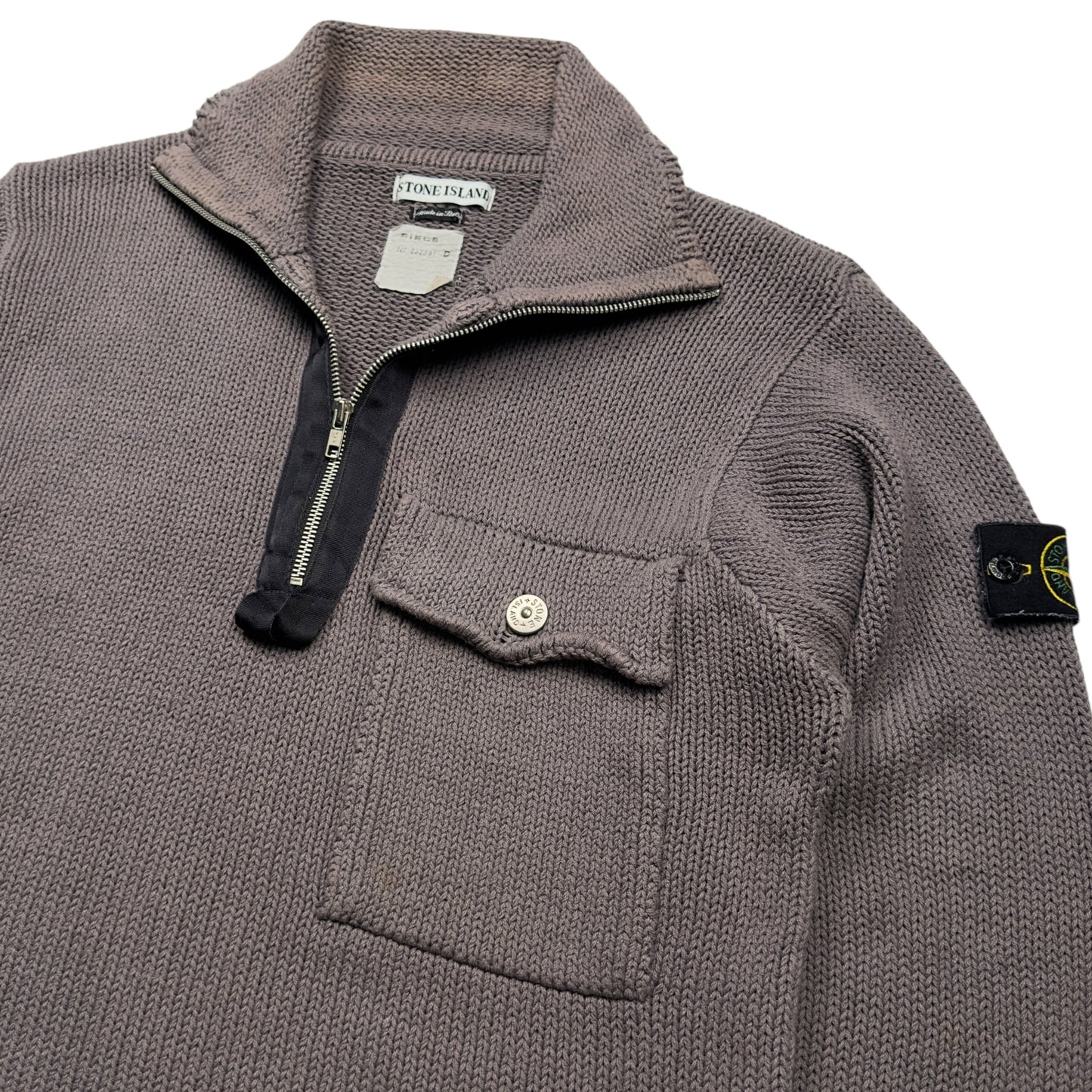 S/S 00 Stone Island Heavy Knitted Quarter Zip