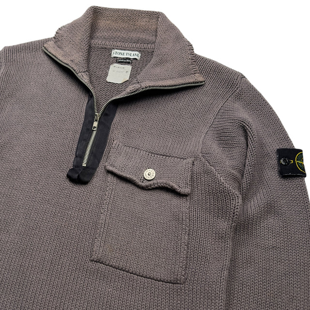 S/S 00 Stone Island Heavy Knitted Quarter Zip