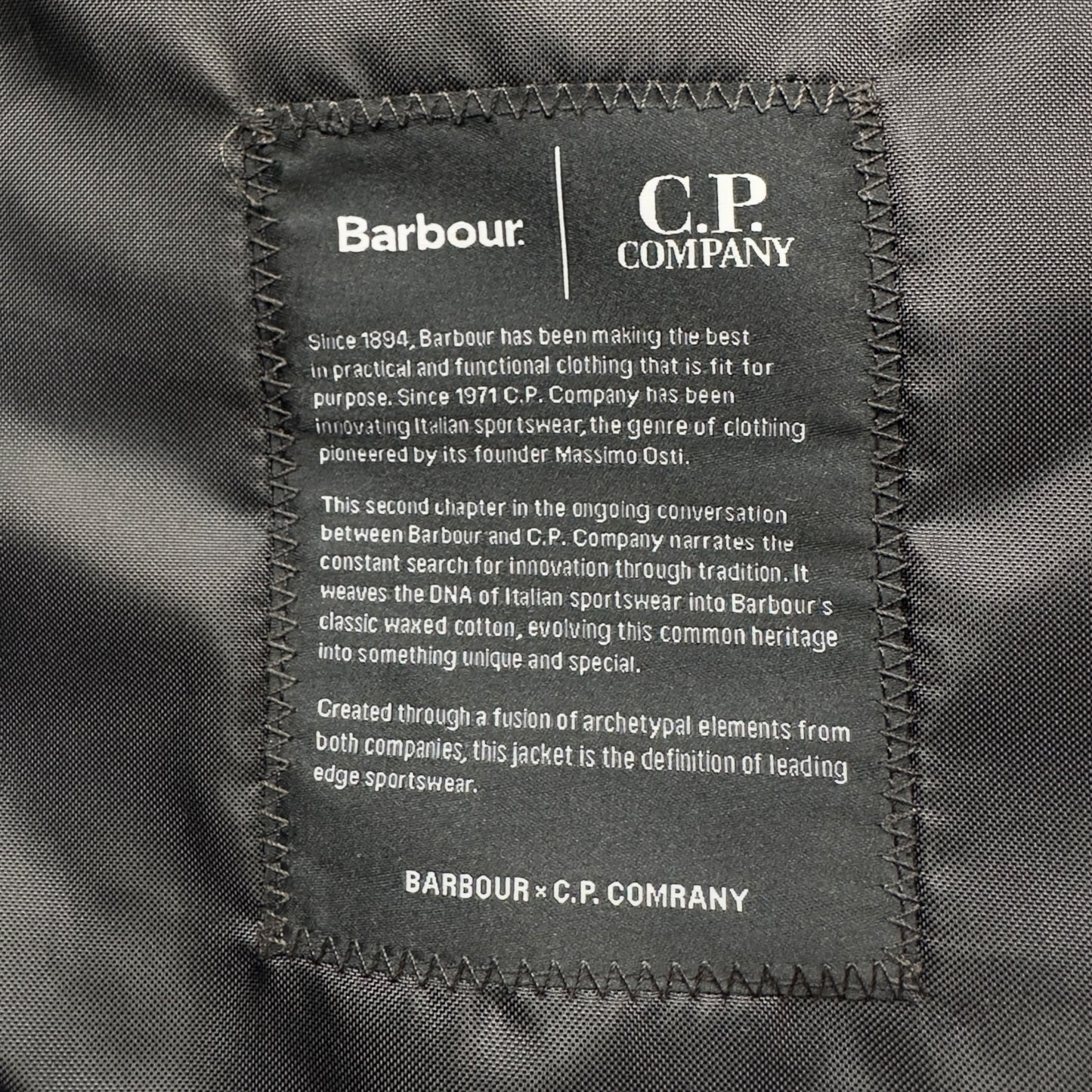 C.P. Company x Barbour Wax Cotton Creel 500 Mille Goggle Jacket
