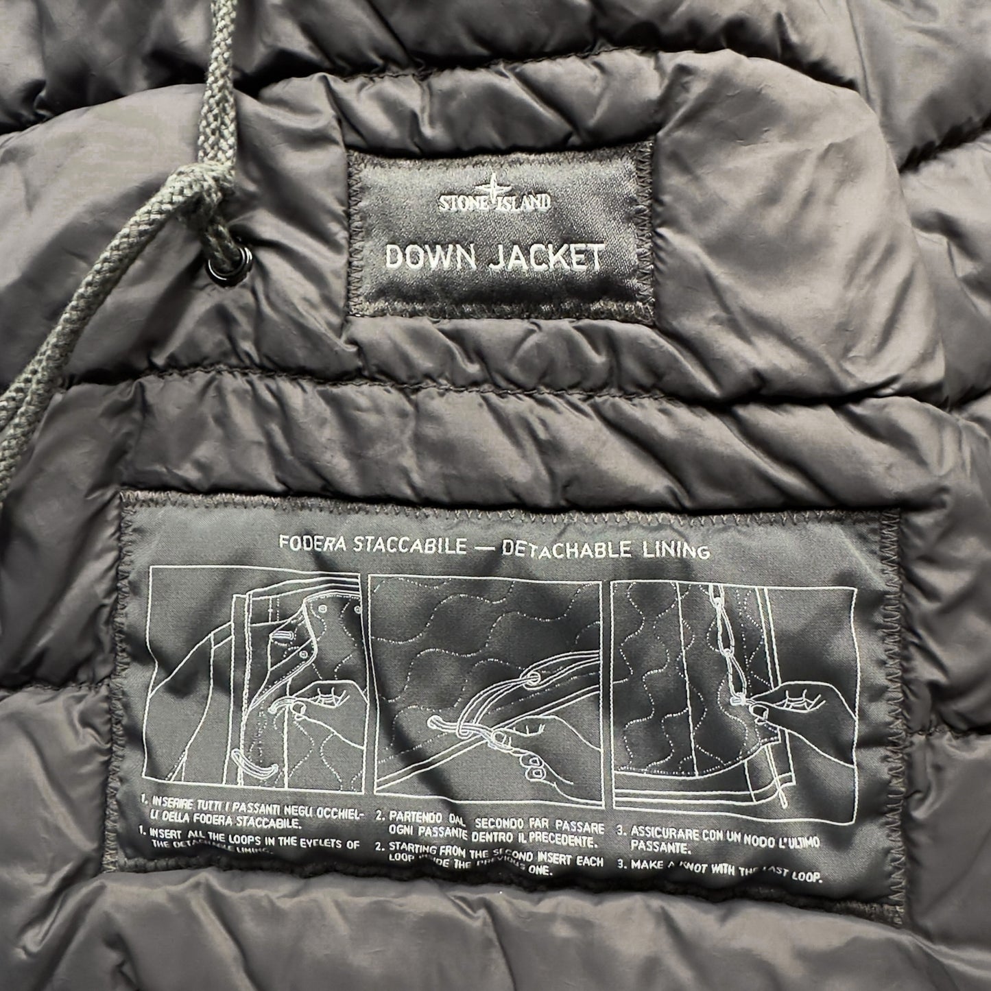 A/W 22 Stone Island O-Ventile Ghost Dutch Rope Down Jacket