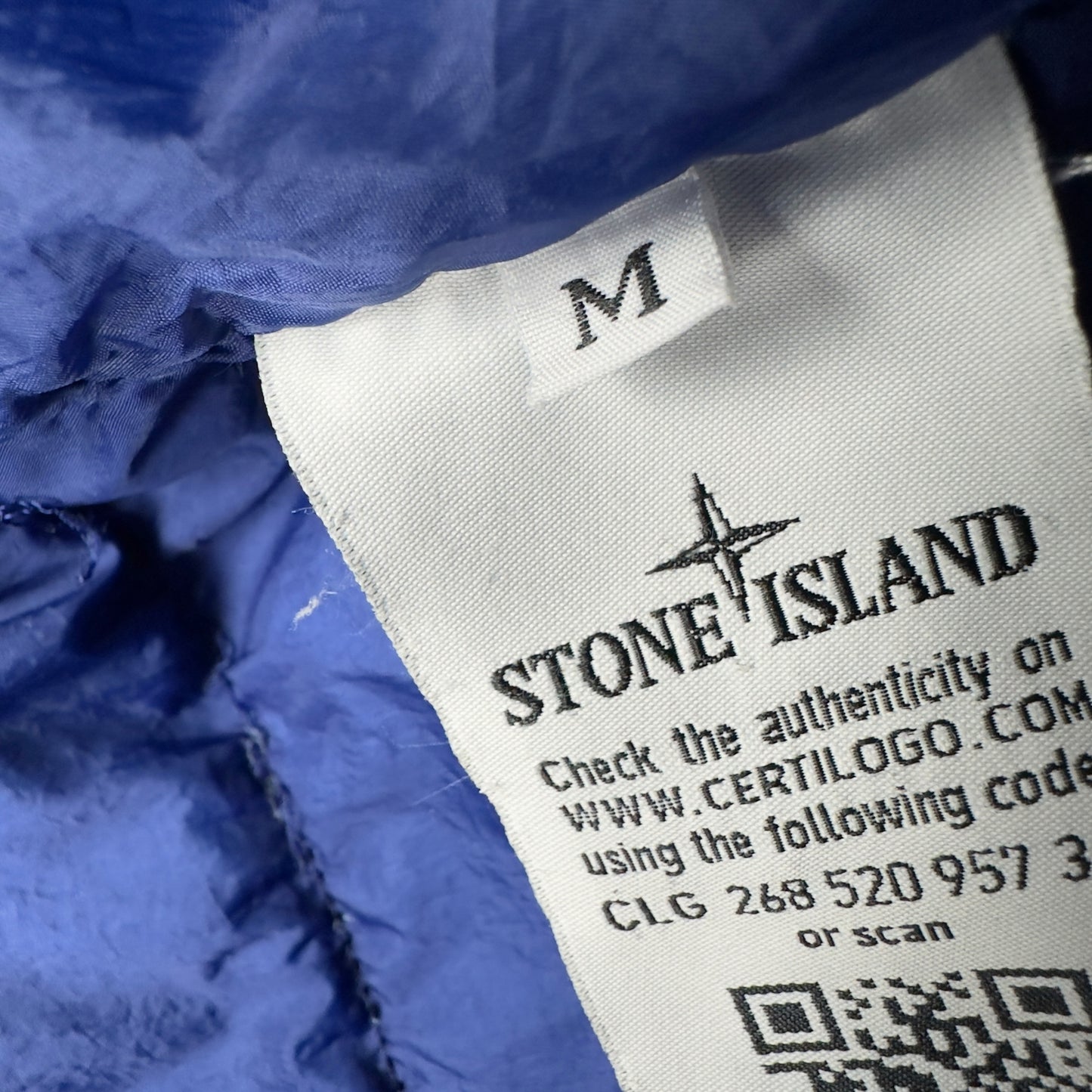 A/W 15 Stone Island Crinkle Reps NY Down Puffer Jacket - Cobalt Blue