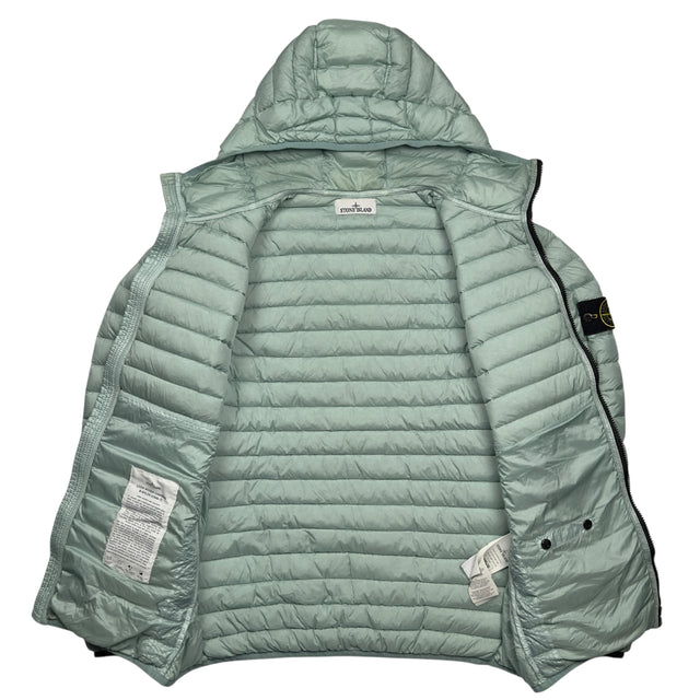 S/S 23 Stone Island Loom Woven Chambers R-Nylon Down TC Puffer Jacket - Light Aqua Green
