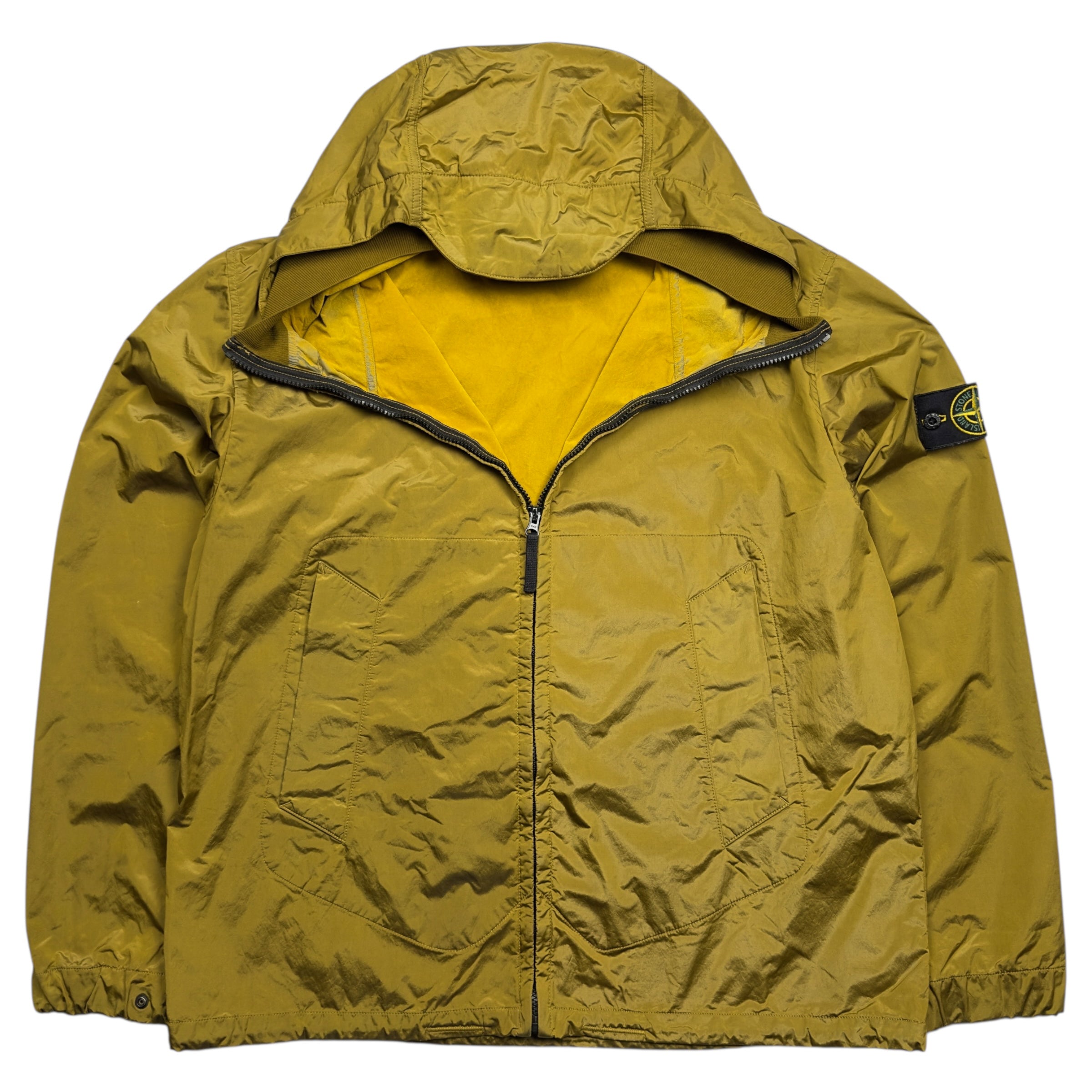 ジャケット・アウター STONE  NYLON L FLOCK A/W 10 Stone Island Nylon Metal Flock Jacket - Gold – Dans