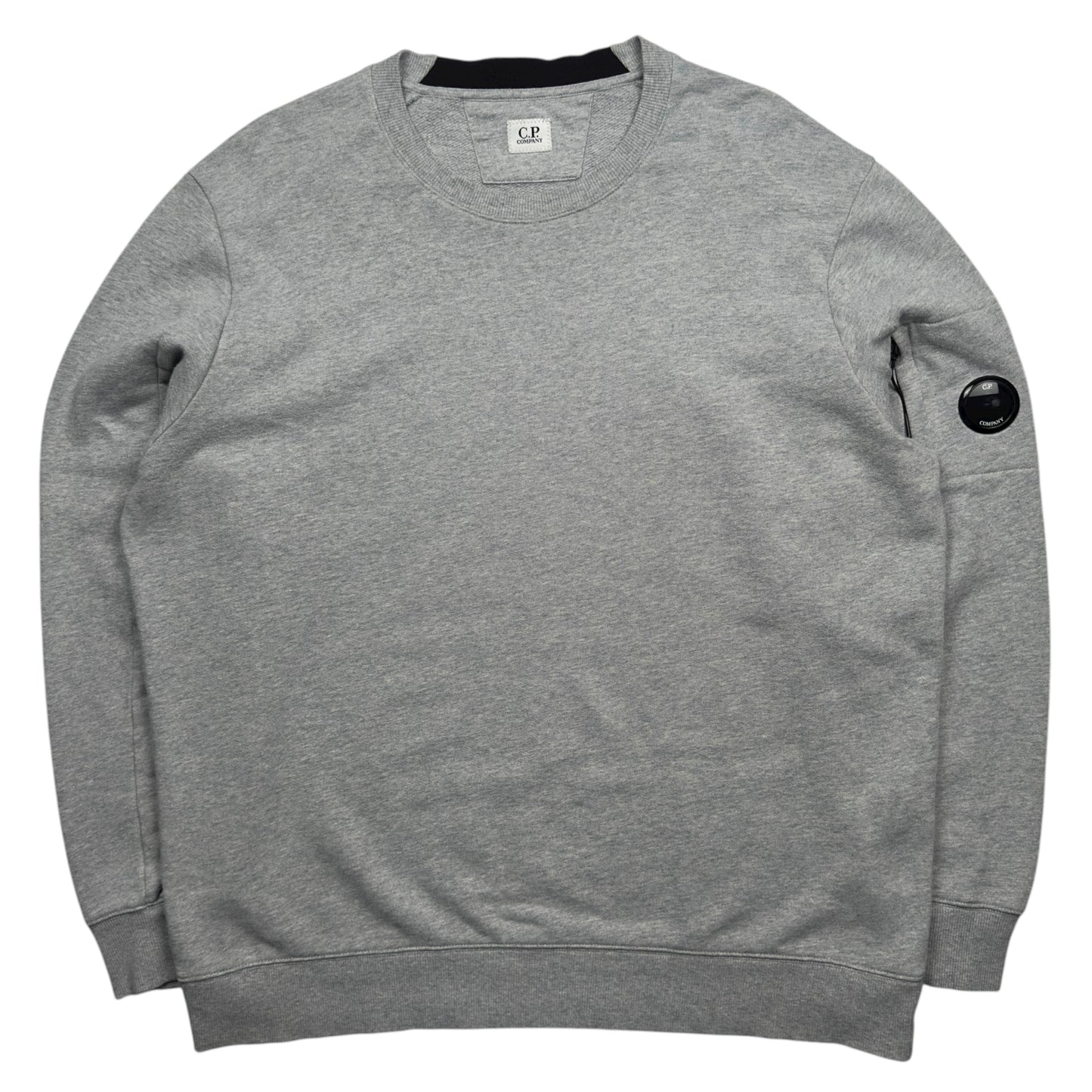 C.P. Company Diagonal Raised Fleece Crewneck Sweater - Grey