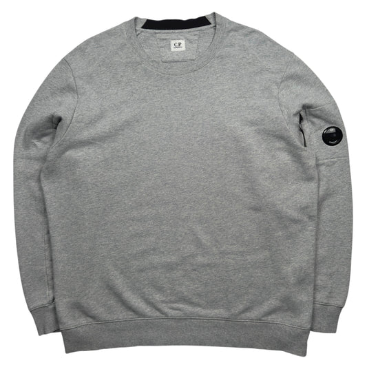 C.P. Company Diagonal Raised Fleece Crewneck Sweater - Grey