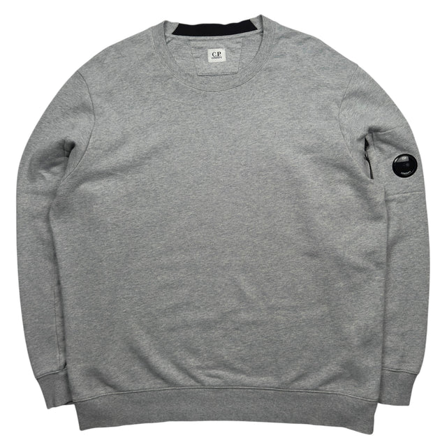 C.P. Company Diagonal Raised Fleece Crewneck Sweater - Grey