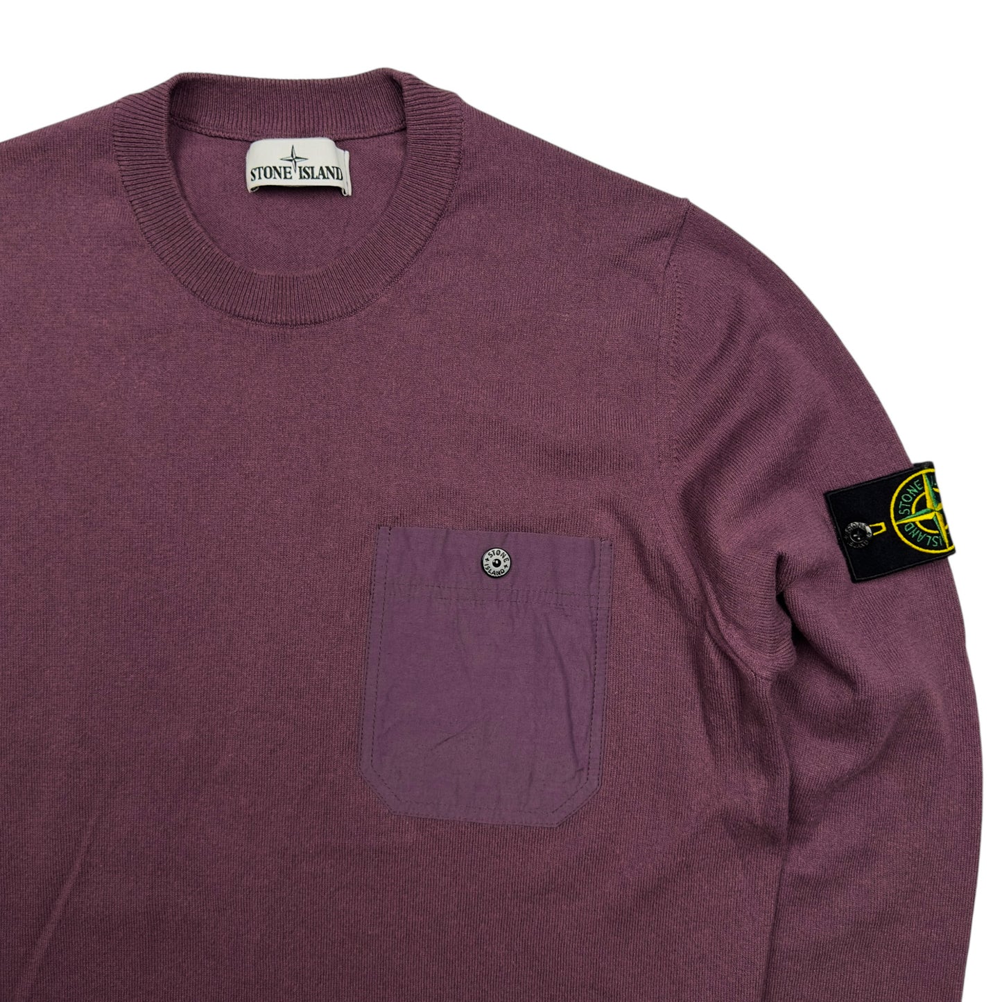 S/S 21 Stone Island Light Knit Sweater - Burgundy