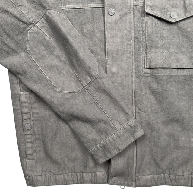 S/S 25 Stone Island Diagonal Linen Ghost Jacket