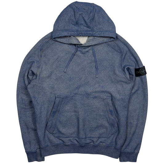 A/W 20 Stone Island Dust Colour Treatment Hoodie - Blue