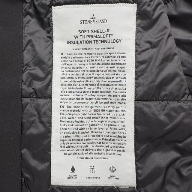 A/W 20 Stone Island Soft Shell Primaloft Car Coat - Black