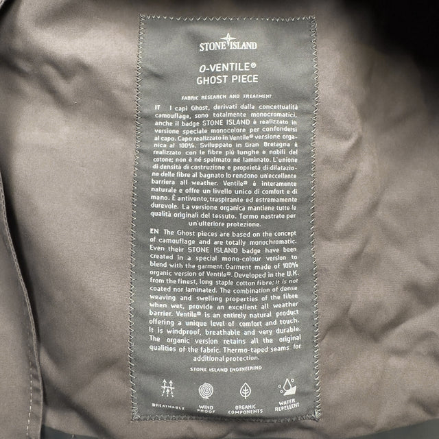 A/W 22 Stone Island O-Ventile Ghost Dutch Rope Down Jacket