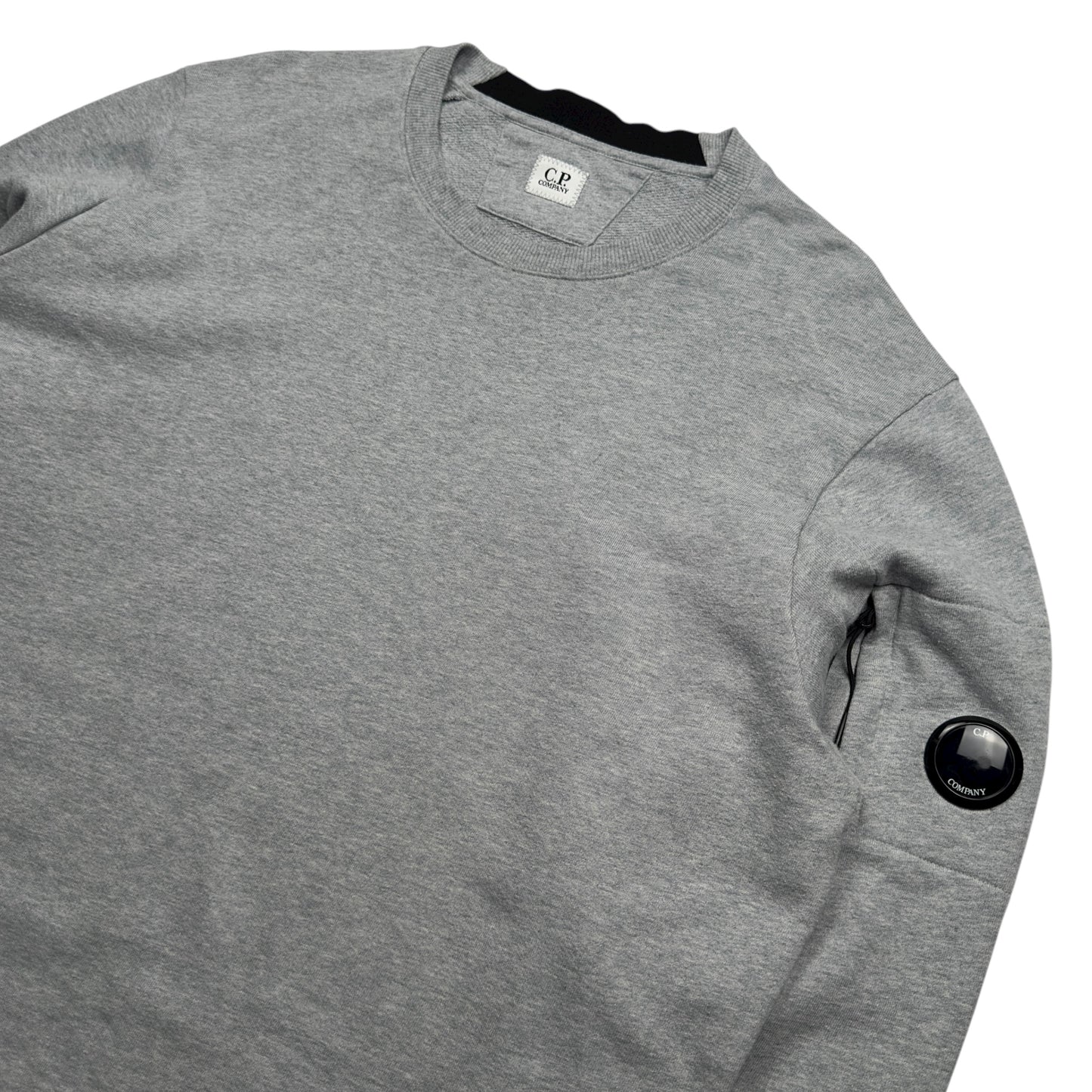 C.P. Company Diagonal Raised Fleece Crewneck Sweater - Grey