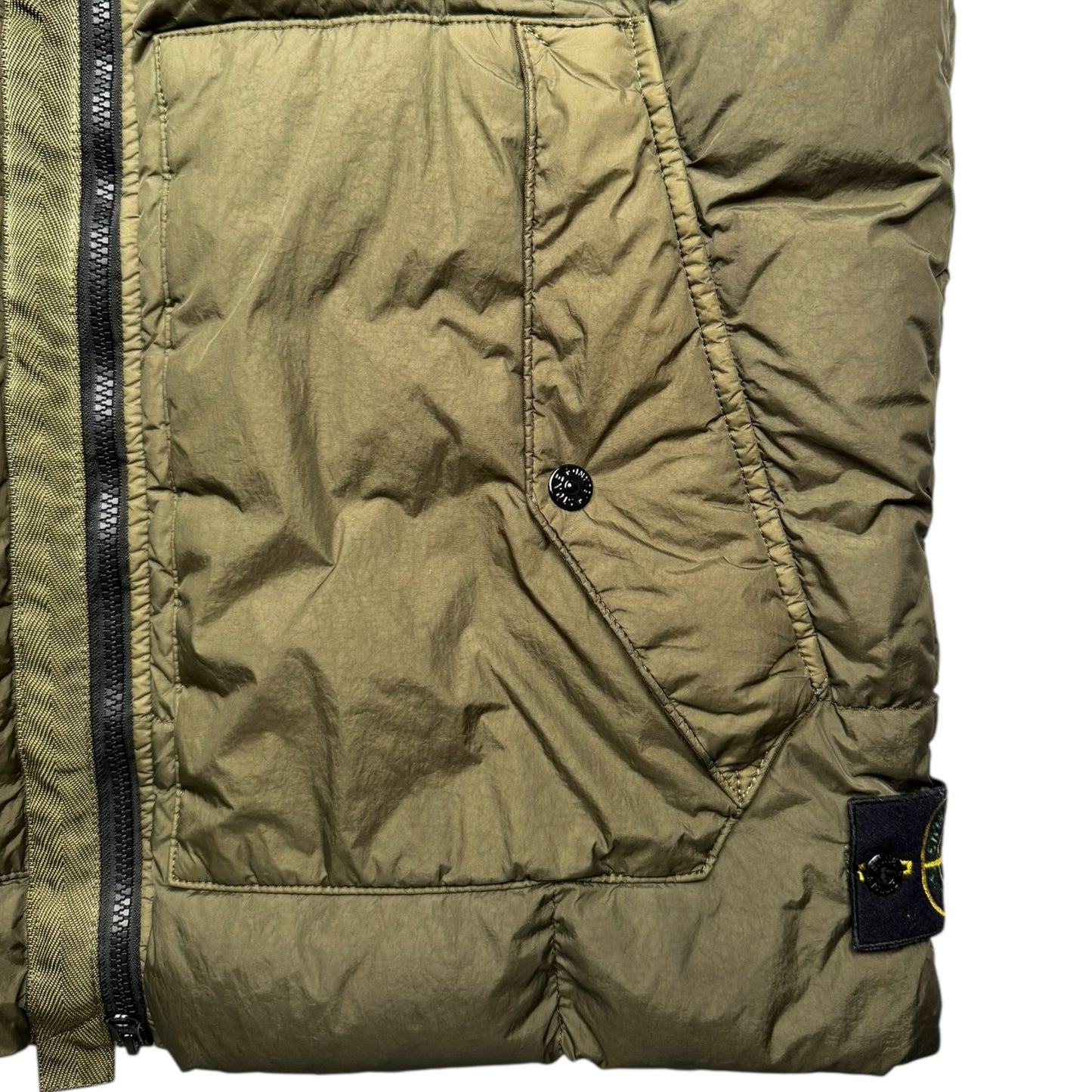 A/W 18 Stone Island Crinkle Reps NY Down Gilet - Khaki