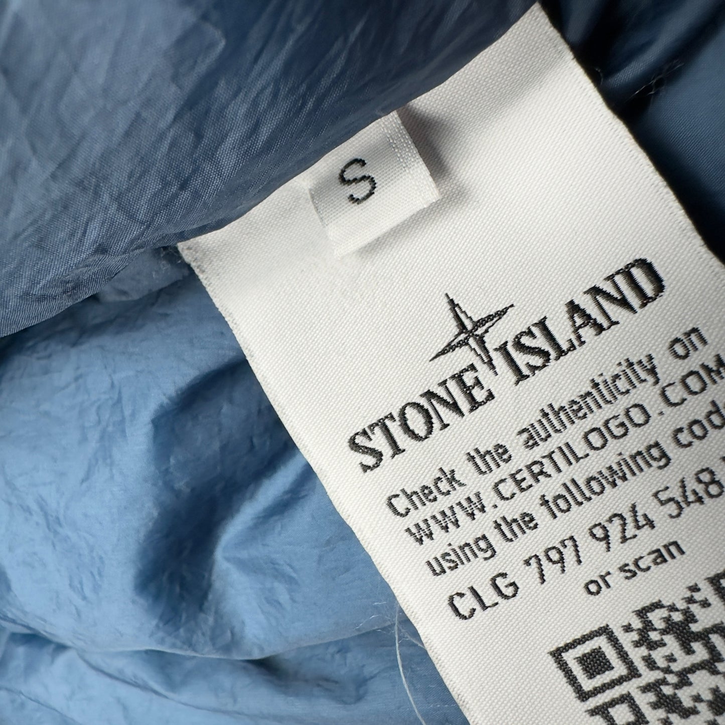 A/W 18 Stone Island Crinkle Reps NY Down Puffer Jacket - Blue