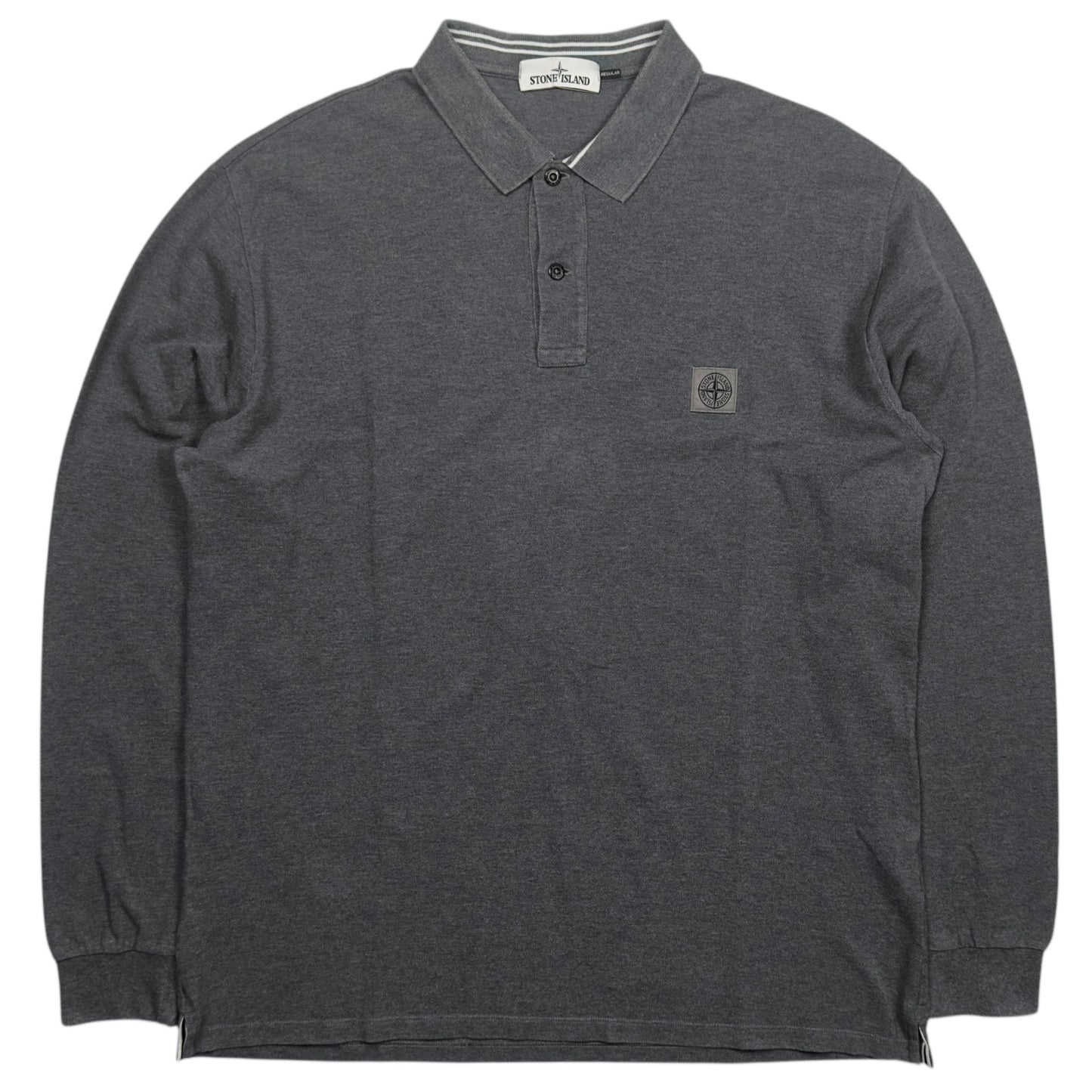 A/W 15 Stone Island Long Sleeve Regular Fit Polo Shirt - Dark Grey