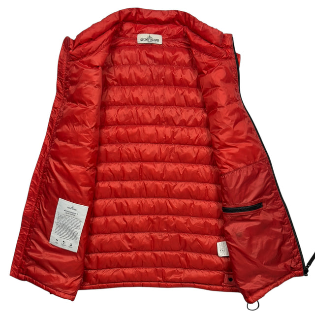 S/S 13 Stone Island Micro Rip Stop 7 Den / Down Gilet - Red