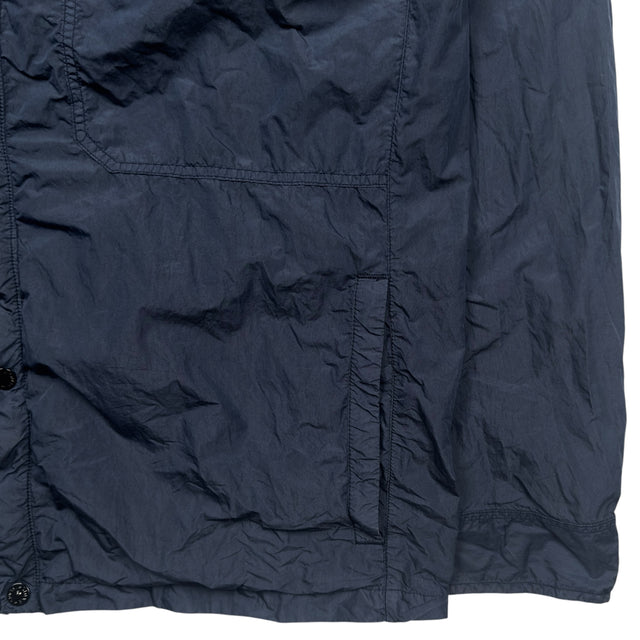 S/S 15 Stone Island Cotton Blend Poplin Multipocket Overshirt - Navy