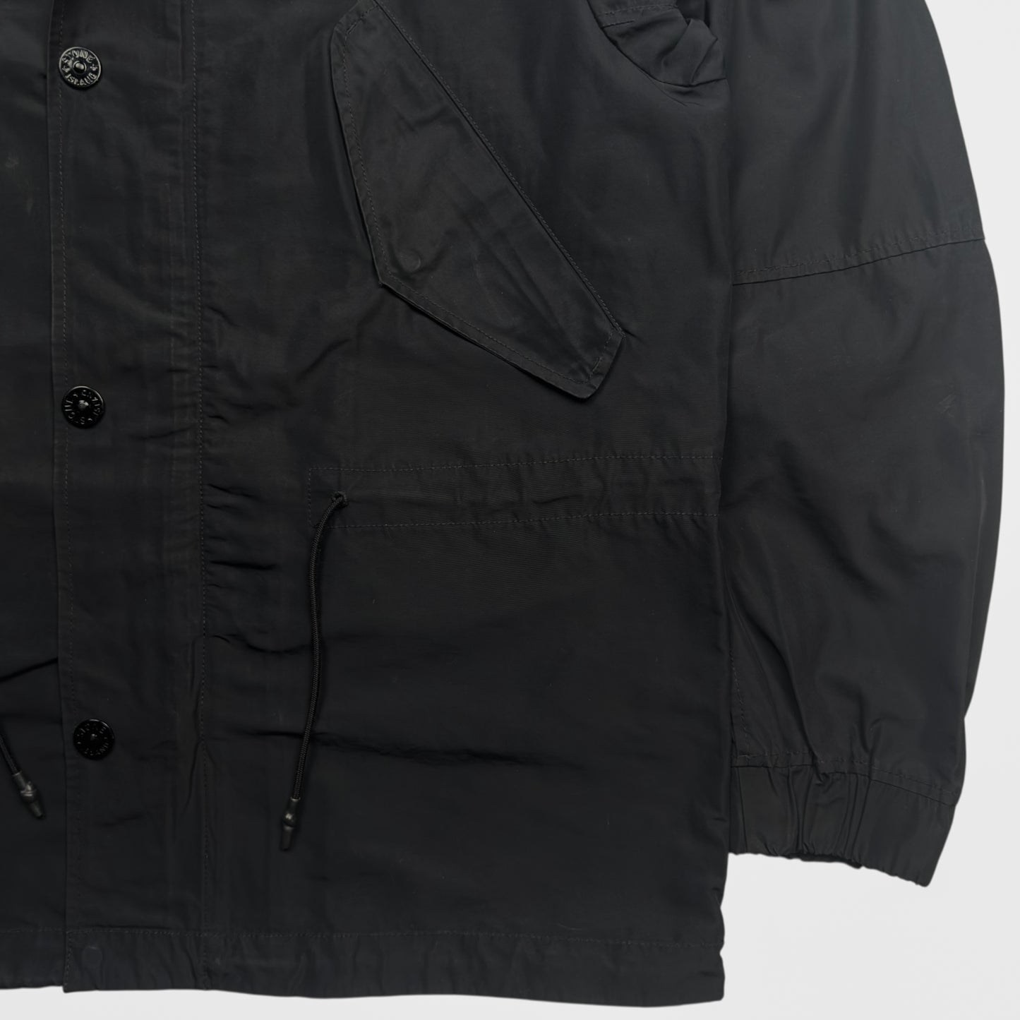 S/S 18 Stone Island Micro Reps Parka Jacket - Black