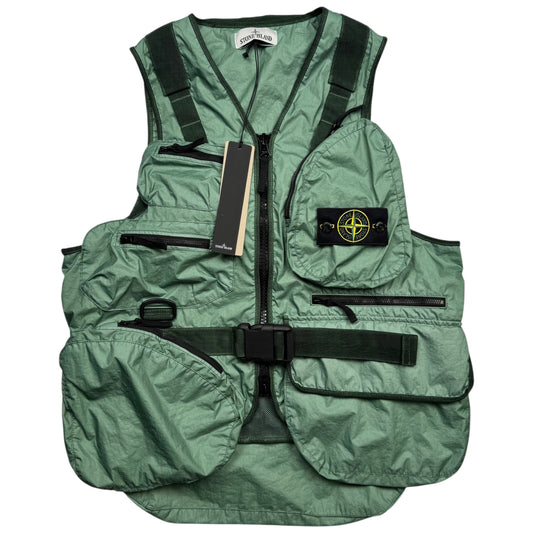 S/S 25 Stone Island Membrana 3L TC Utility Vest - Mint Green