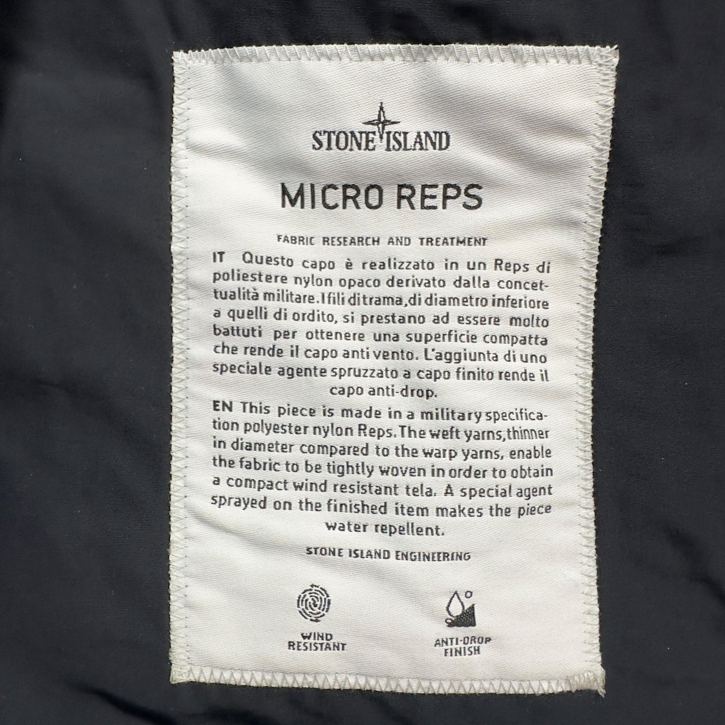 S/S 20 Stone Island Micro Reps Jacket - Navy