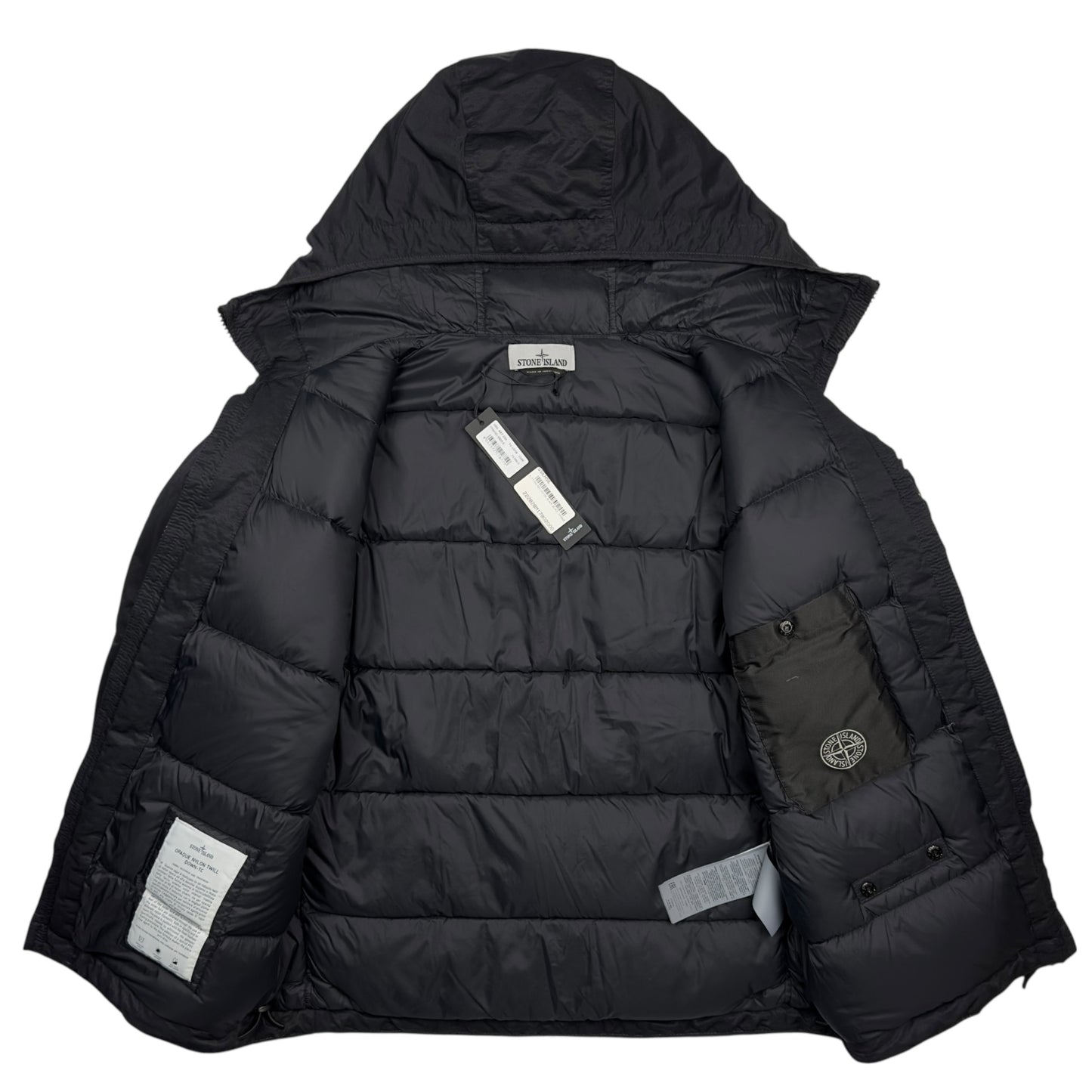 A/W 22 Stone Island Opaque Nylon Twill Down-TC Puffer Jacket - Black