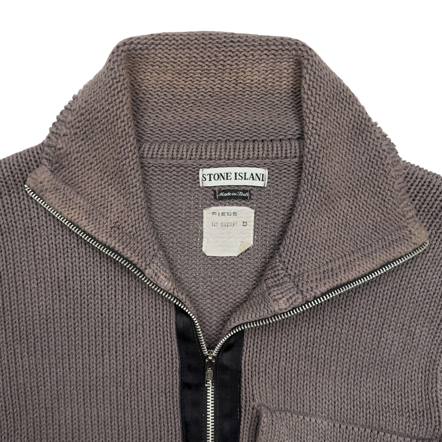 S/S 00 Stone Island Heavy Knitted Quarter Zip