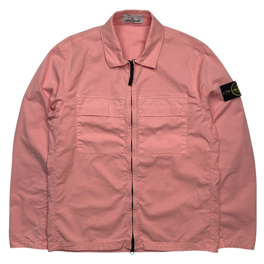 S/S 23 Stone Island Supima Cotton Twill Stretch-TC Overshirt - Pink