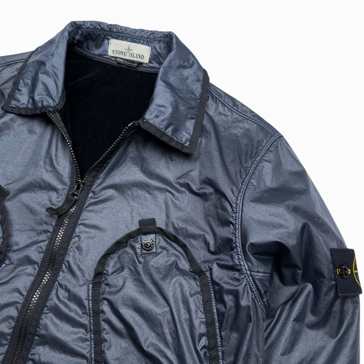 A/W 19 Stone Island Lamy Flock Overshirt - Navy