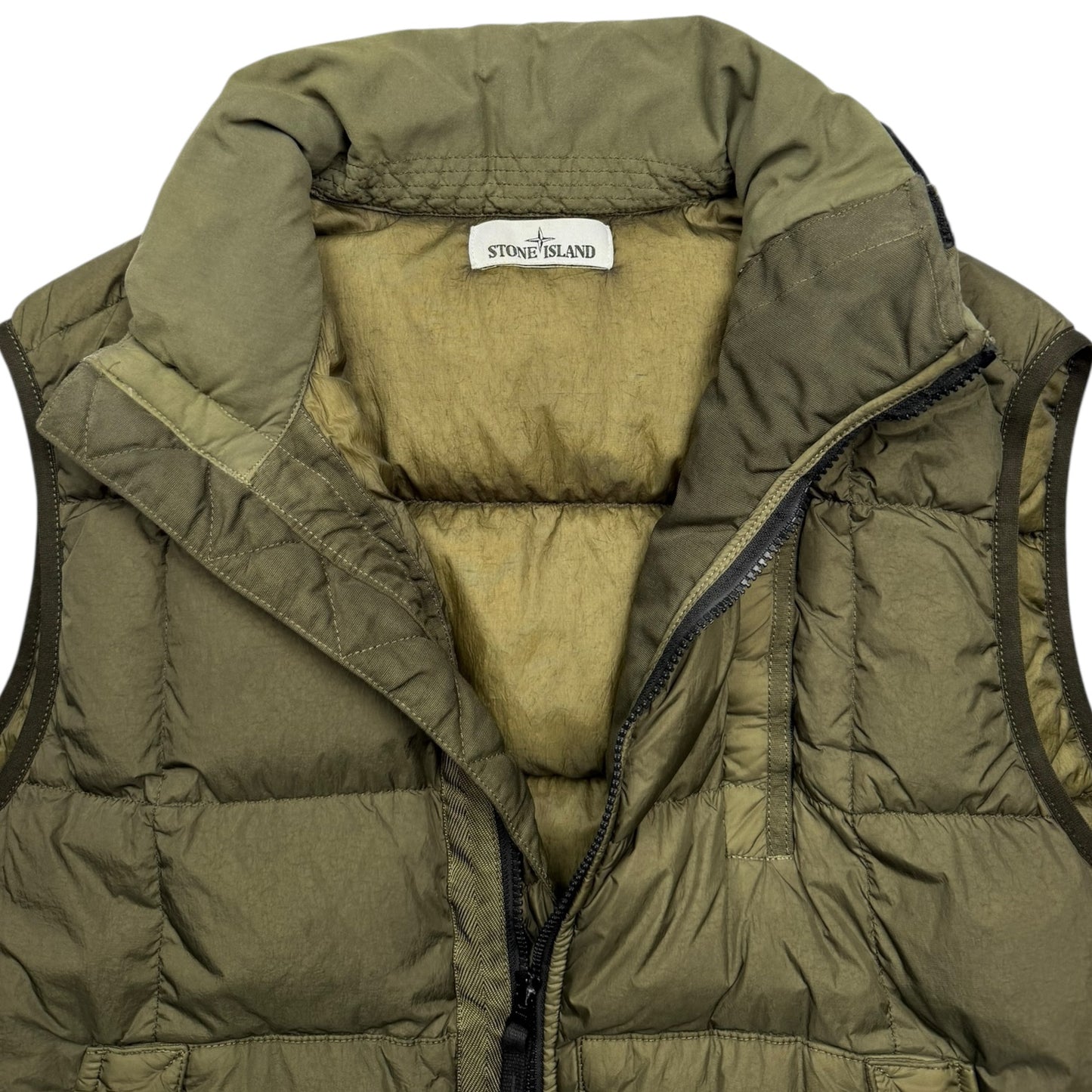 A/W 18 Stone Island Crinkle Reps NY Down Gilet - Khaki
