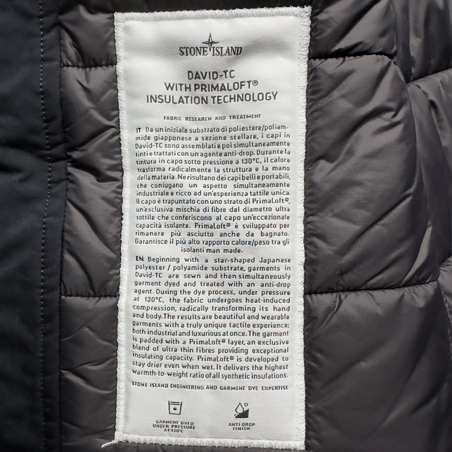 A/W 18 Stone Island David TC with Primaloft Jacket - Navy