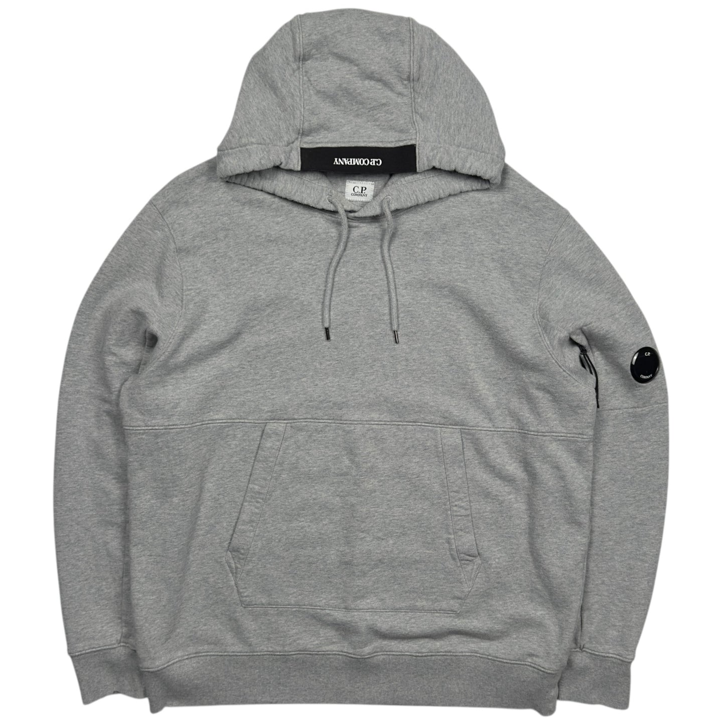 C.P. Company Diagonal Fleece Lens Hoodie - Grey