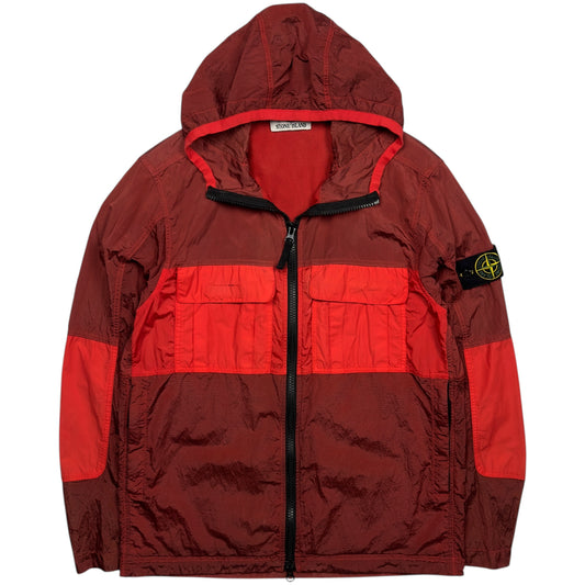 S/S 19 Stone Island Nylon Metal Watro Ripstop Windbreaker Jacket - Red