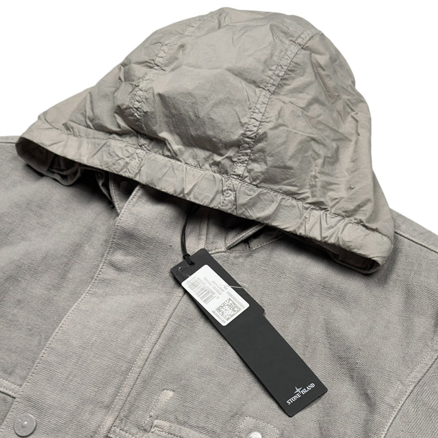 S/S 25 Stone Island Diagonal Linen Ghost Jacket