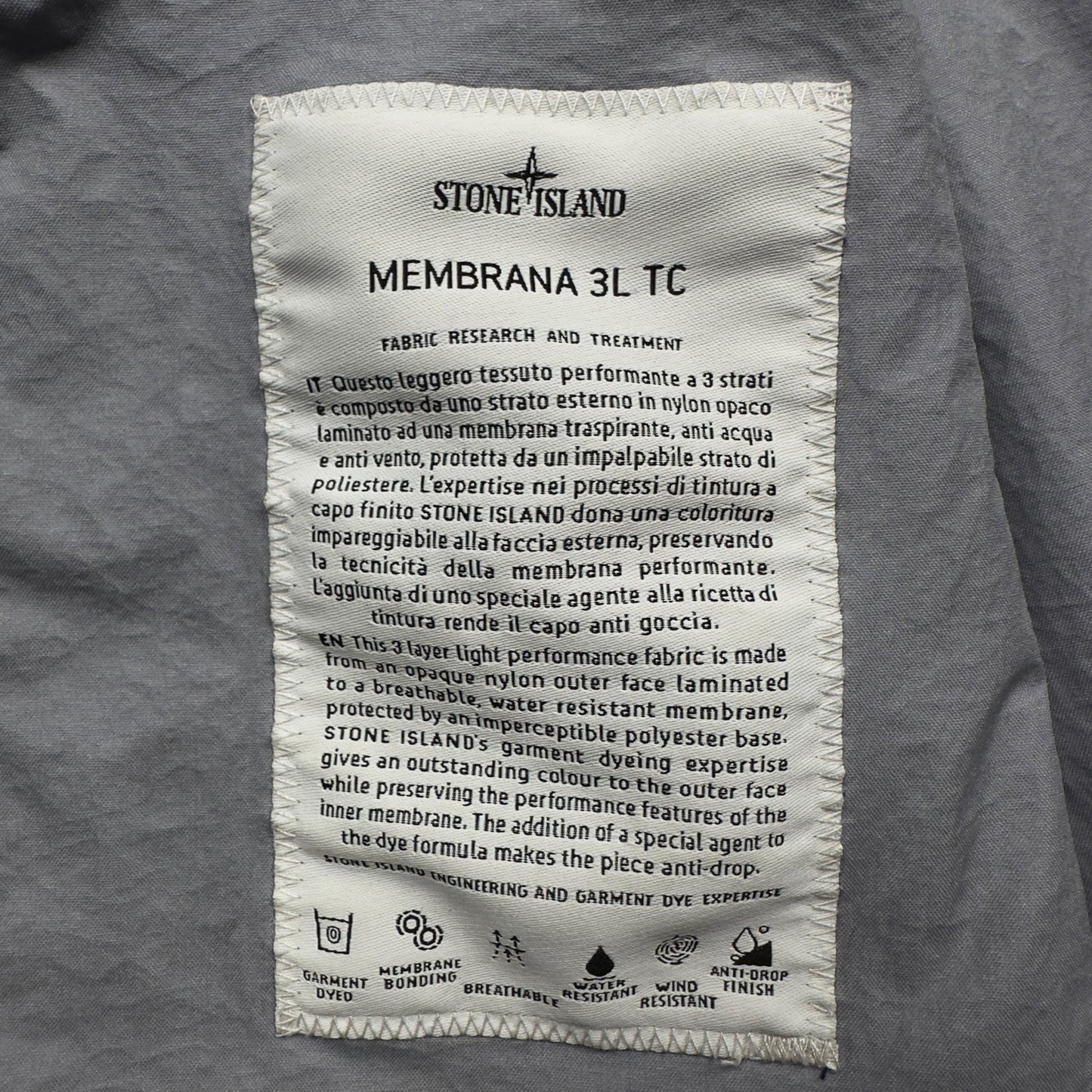 S/S 22 Stone Island Membrana 3L TC - Navy