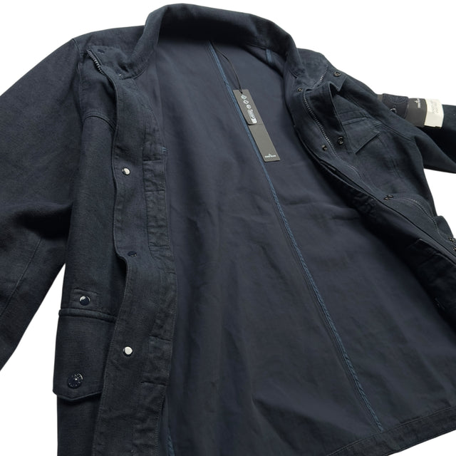 S/S 25 Stone Island Diagonal Linen Ghost Field Jacket
