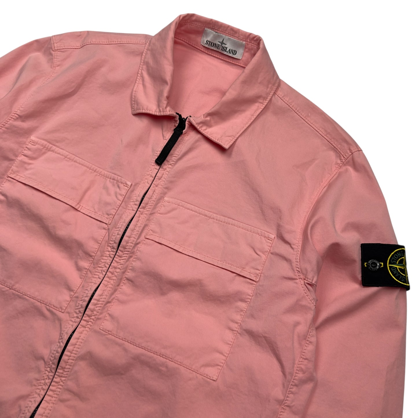S/S 23 Stone Island Supima Cotton Twill Stretch-TC Overshirt - Pink
