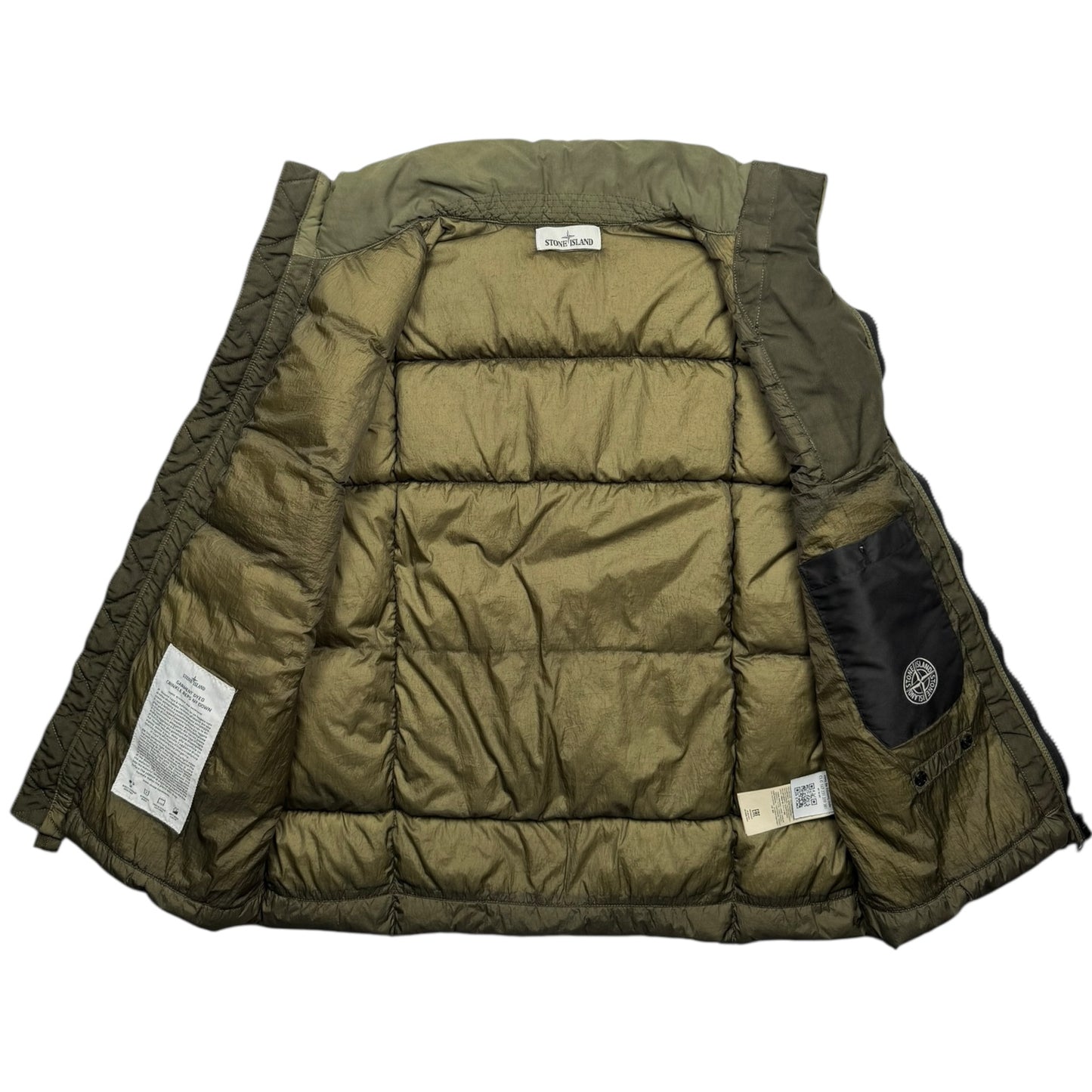 A/W 18 Stone Island Crinkle Reps NY Down Gilet - Khaki
