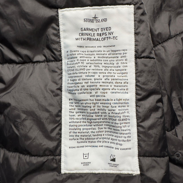 A/W 20 Stone Island Crinkle Reps R-NY with Primaloft Jacket - Black