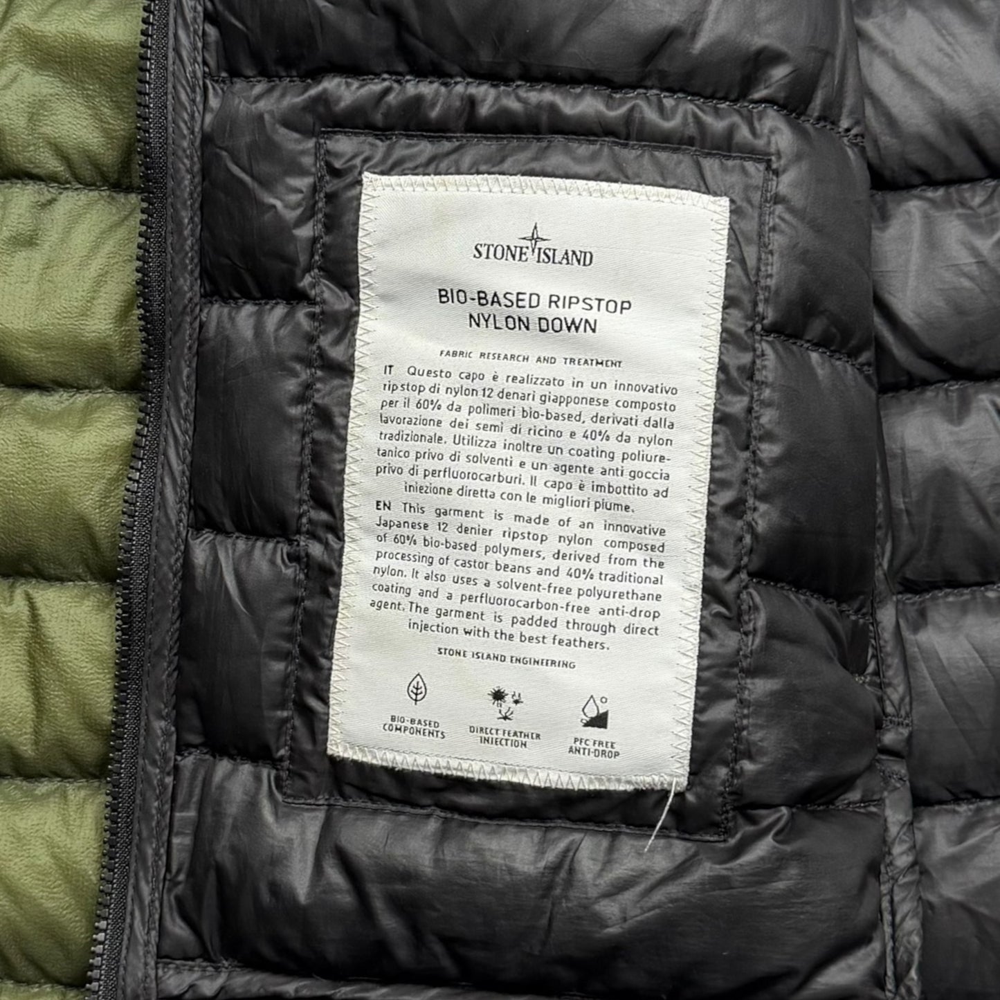 S/S 22 Stone Island Bio Based Ripstop Nylon Down
