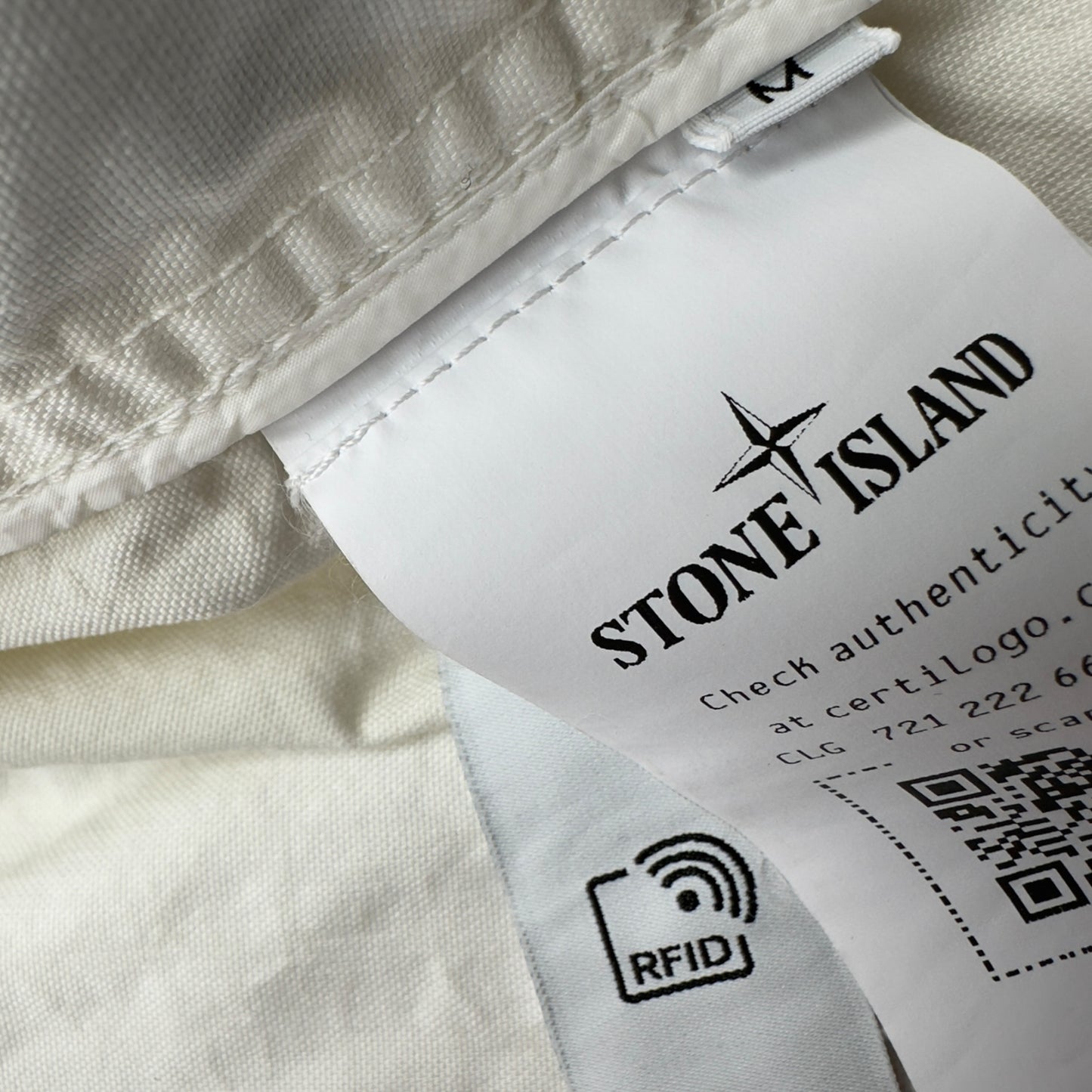 S/S 25 Stone Island Organic Look Nylon Panama TC Bomber Jacket - Ivory