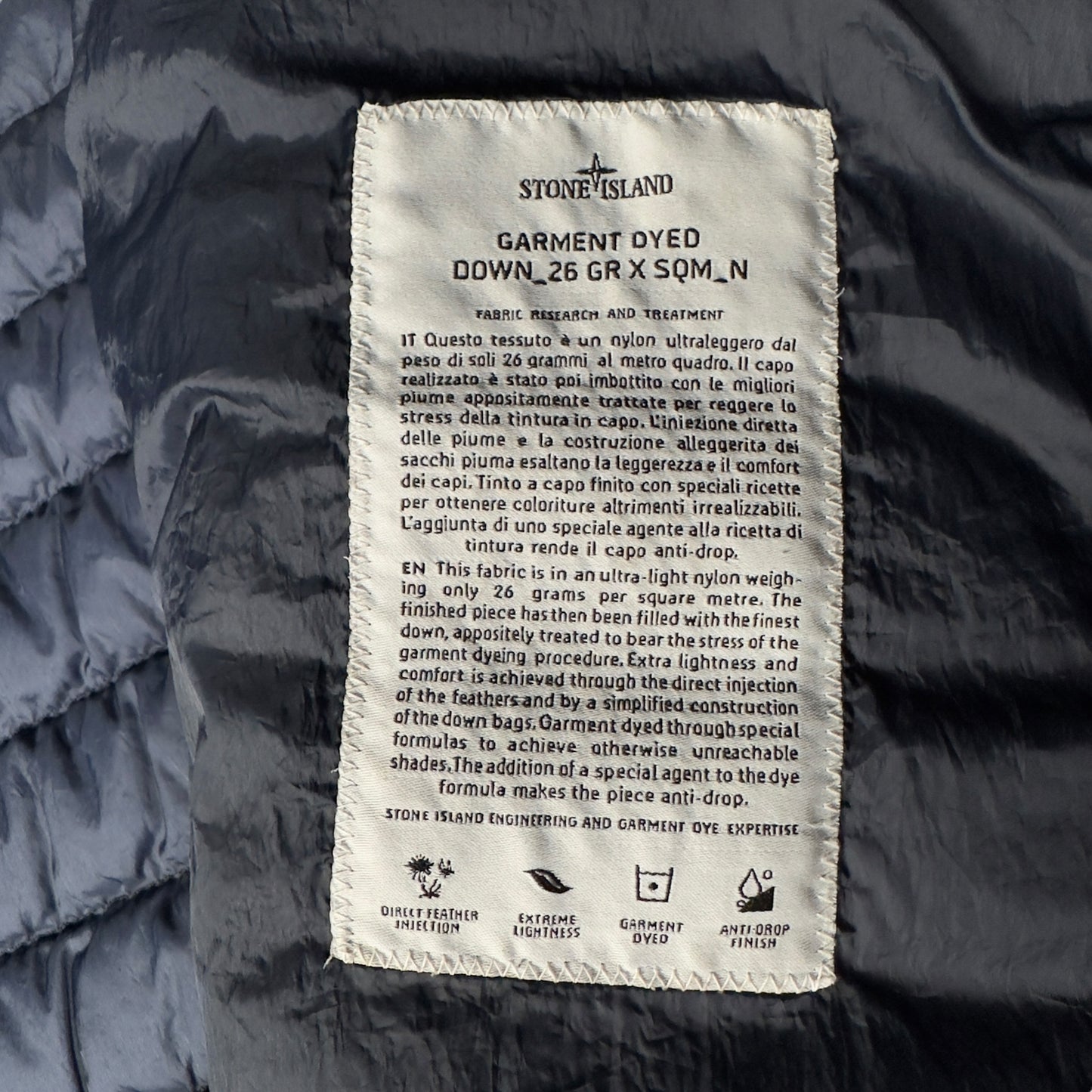 Stone Island Down_26 GR X SQM_N - Ultra Light Down Gilet - Navy