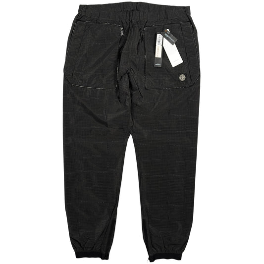 A/W 16 Stone Island House Check Jacquard Nylon Metal Black Watro Cargo Trousers