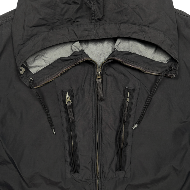 S/S 08 Stone Island Poly Coated Technical Windbreaker Jacket - Black