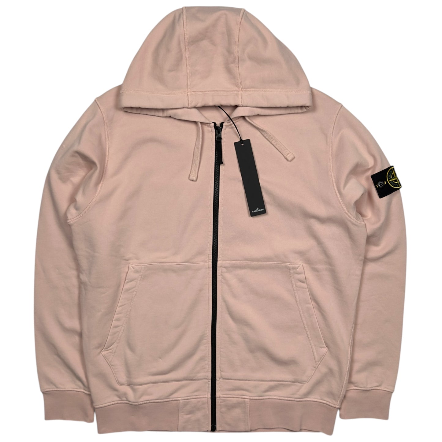 S/S 21 Stone Island Full Zip Hoodie - Dust Pink